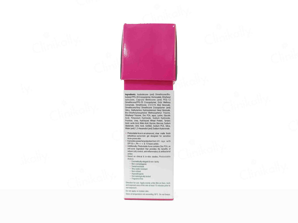 Photostable Acne Sunscreen Gel SPF 55+ PA+++ - Clinikally