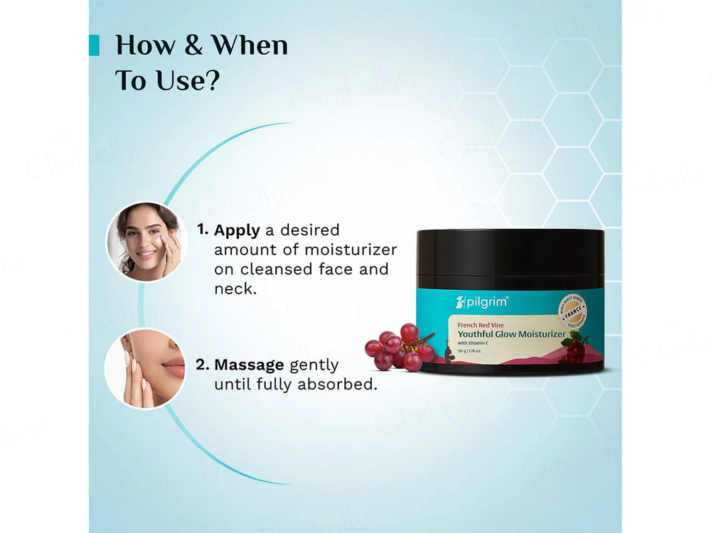 Pilgrim French Red Vine Youthful Glow Moisturizer