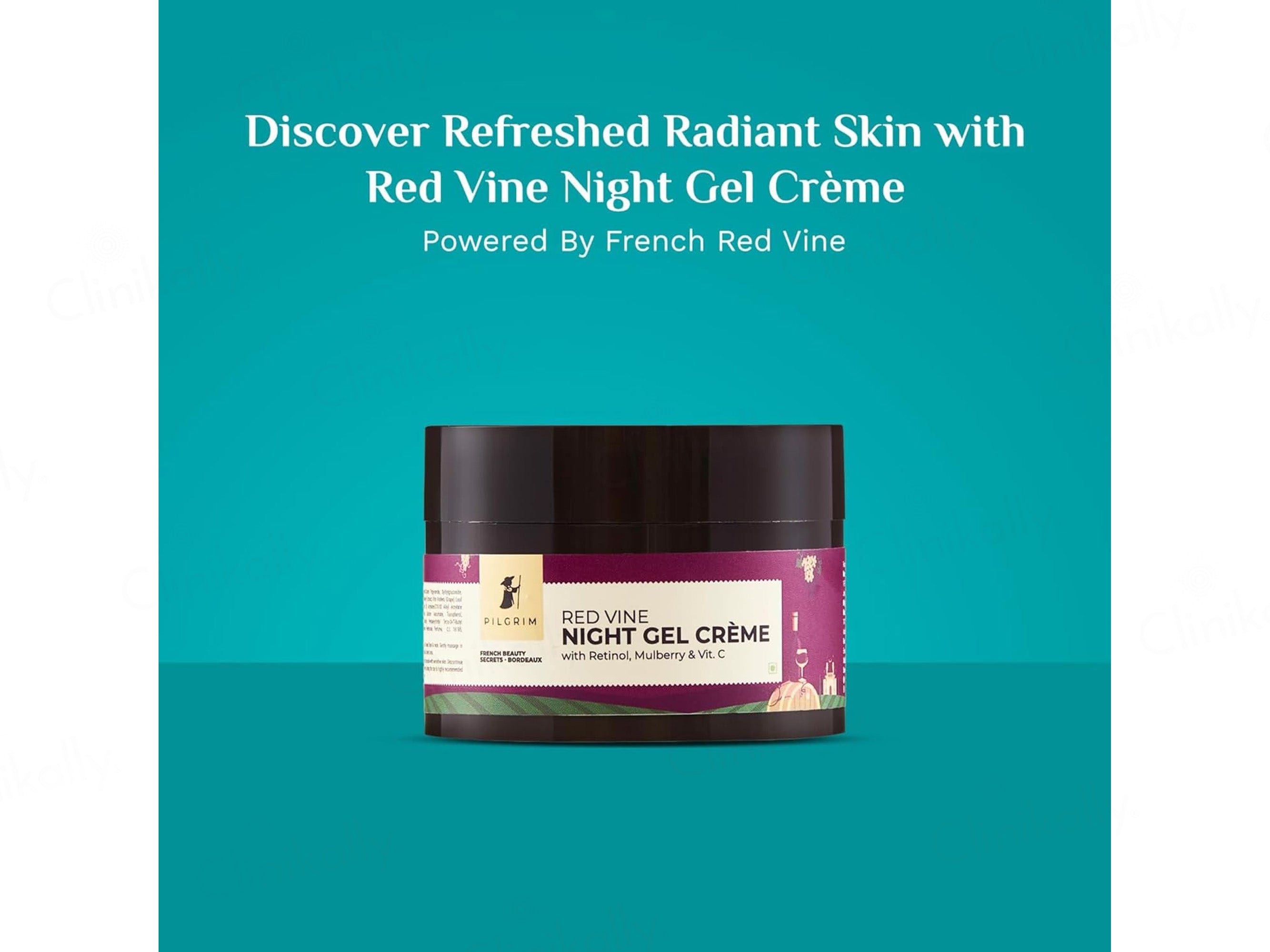 Pilgrim French Red Vine & Retinol Youthful Glow Night Gel Creme