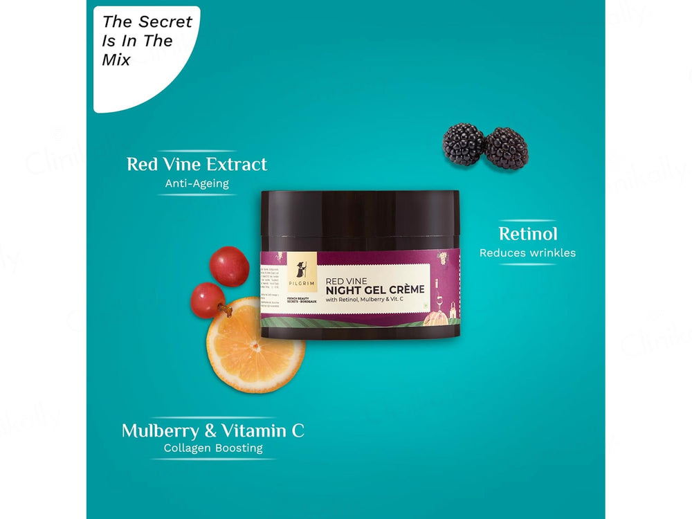 Pilgrim French Red Vine & Retinol Youthful Glow Night Gel Creme