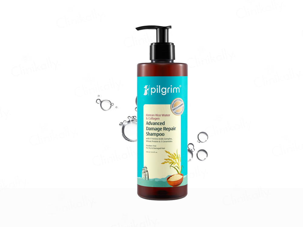 Pilgrim Korean Rice Water & Collagen Advanced Damaged Repair Shampoo