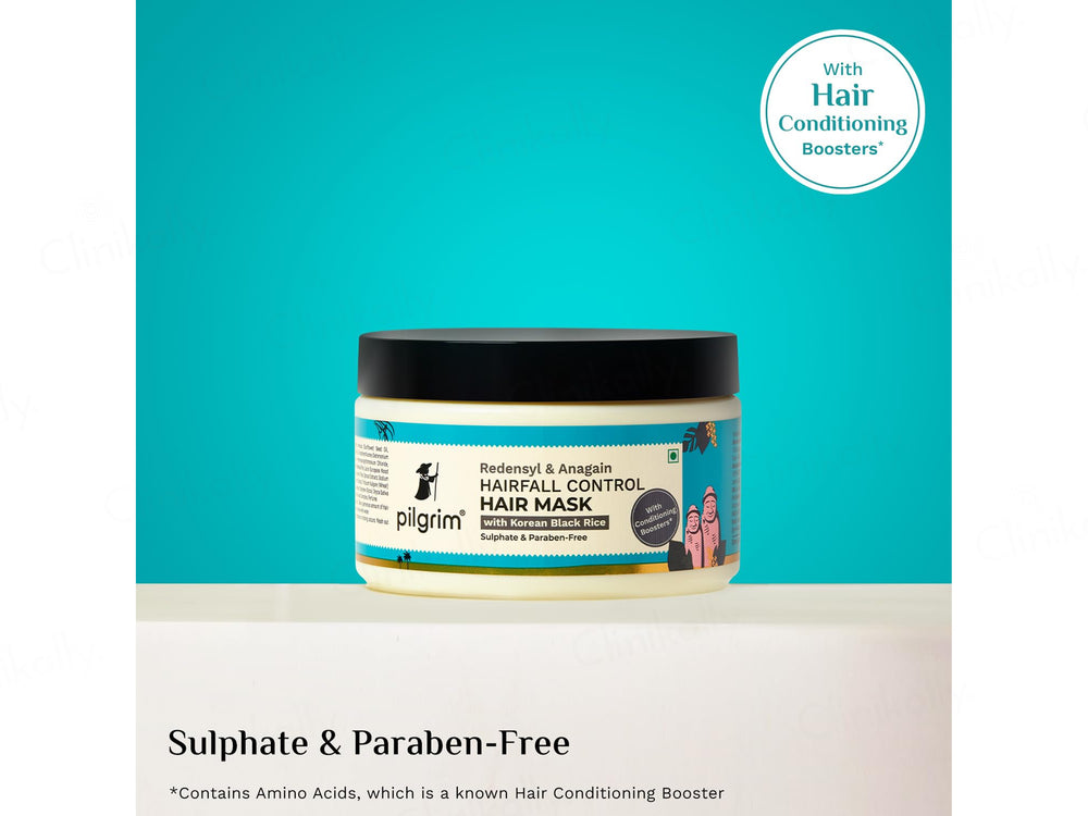 Pilgrim Redensyl & Anagain Hairfall Control Hair Mask With Korean Black Rice