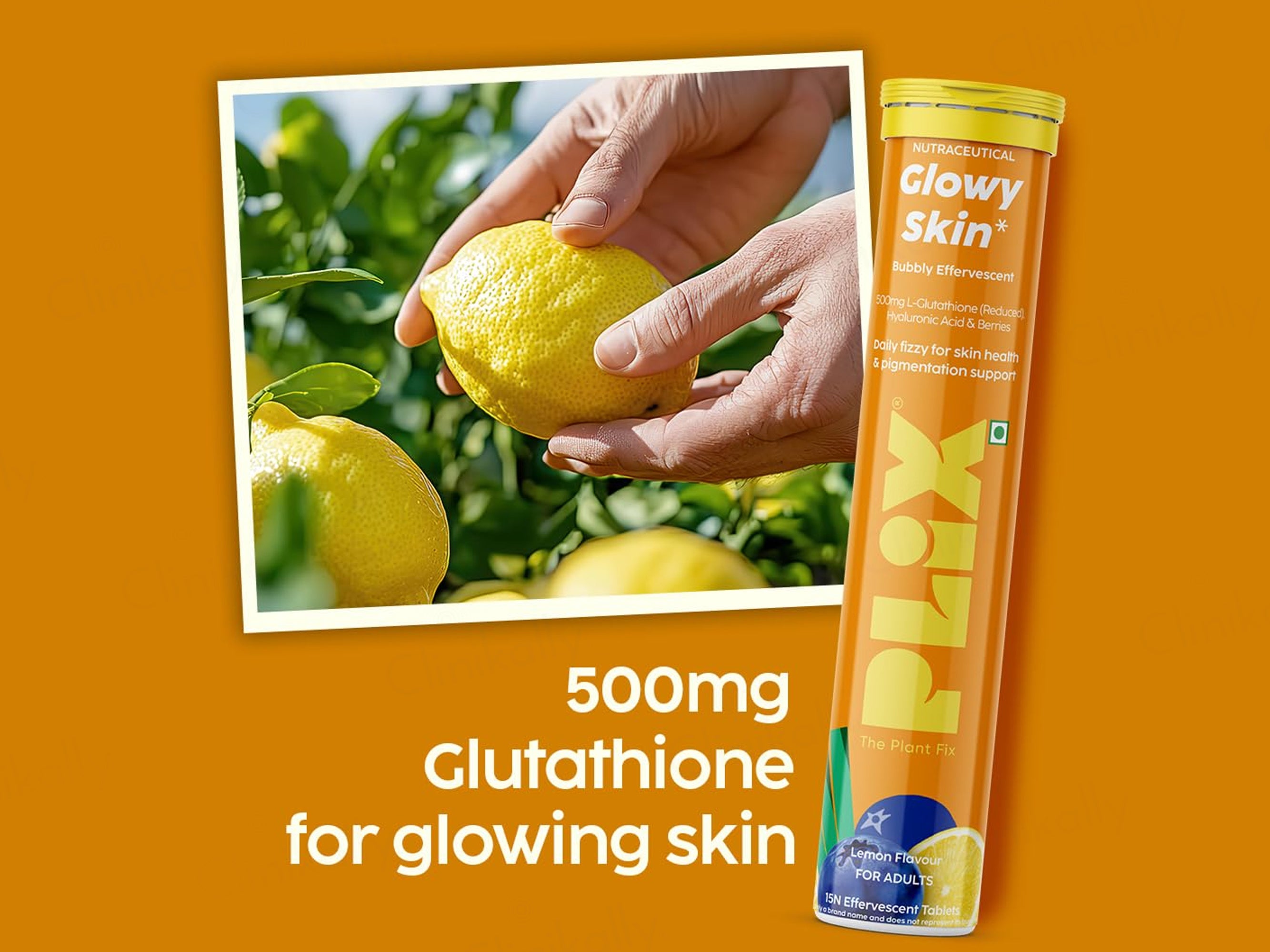 Buy Plix Glowy Skin Effervescent Tablet - Lemon Flavour Online at Best Price