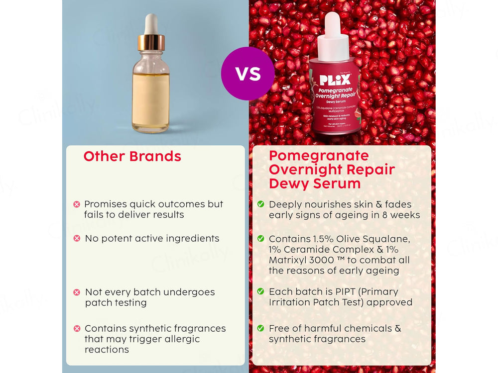 Plix Pomegranate Overnight Repair Dewy Serum