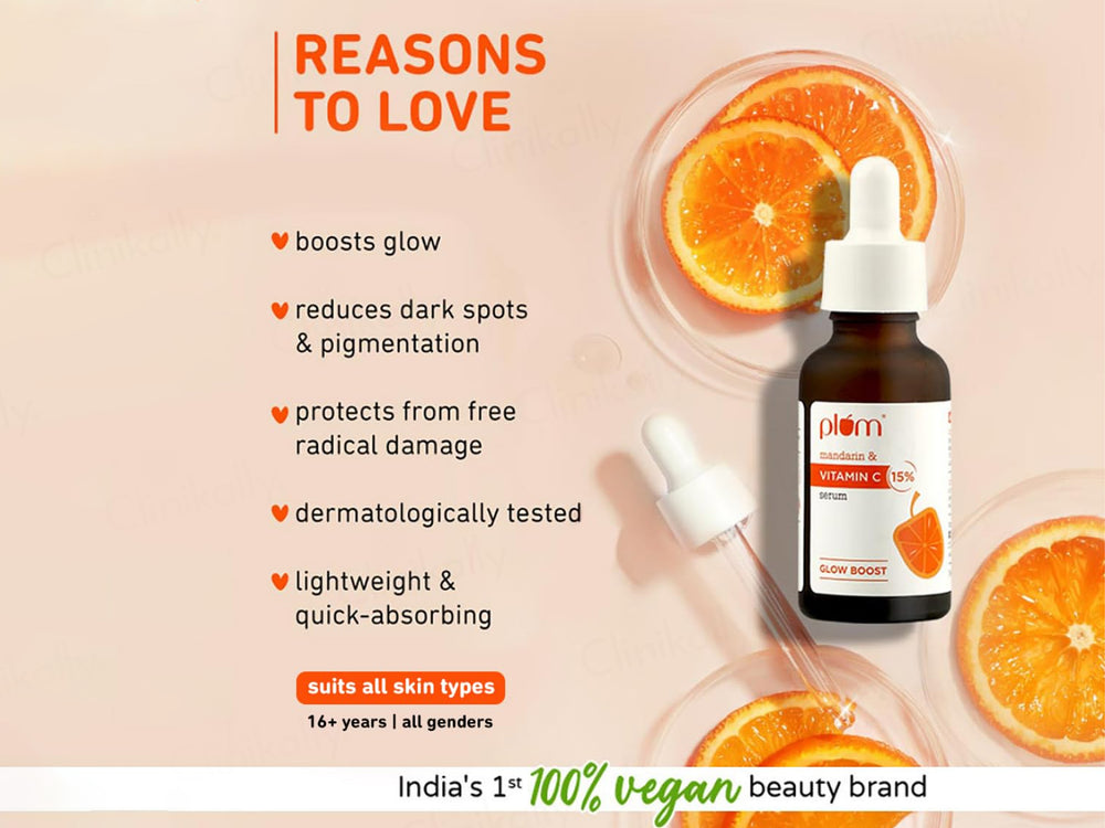 Plum 15% Vitamin C Glow Boost Face Serum With Mandarin