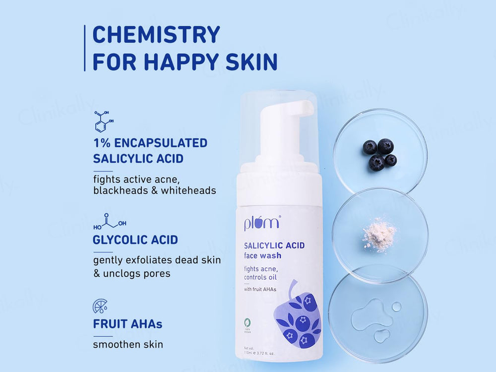 Plum 1% Salicylic Acid Anti Acne Foaming Face Wash With Fruit AHAs
