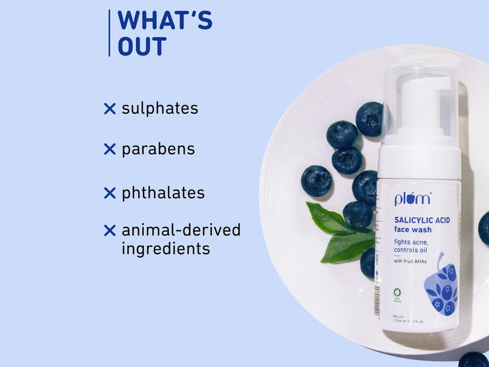 Plum 1% Salicylic Acid Anti Acne Foaming Face Wash With Fruit AHAs