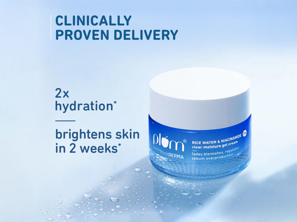 Plum 2% Niacinamide Clear Moisture Gel Cream With Rice Water