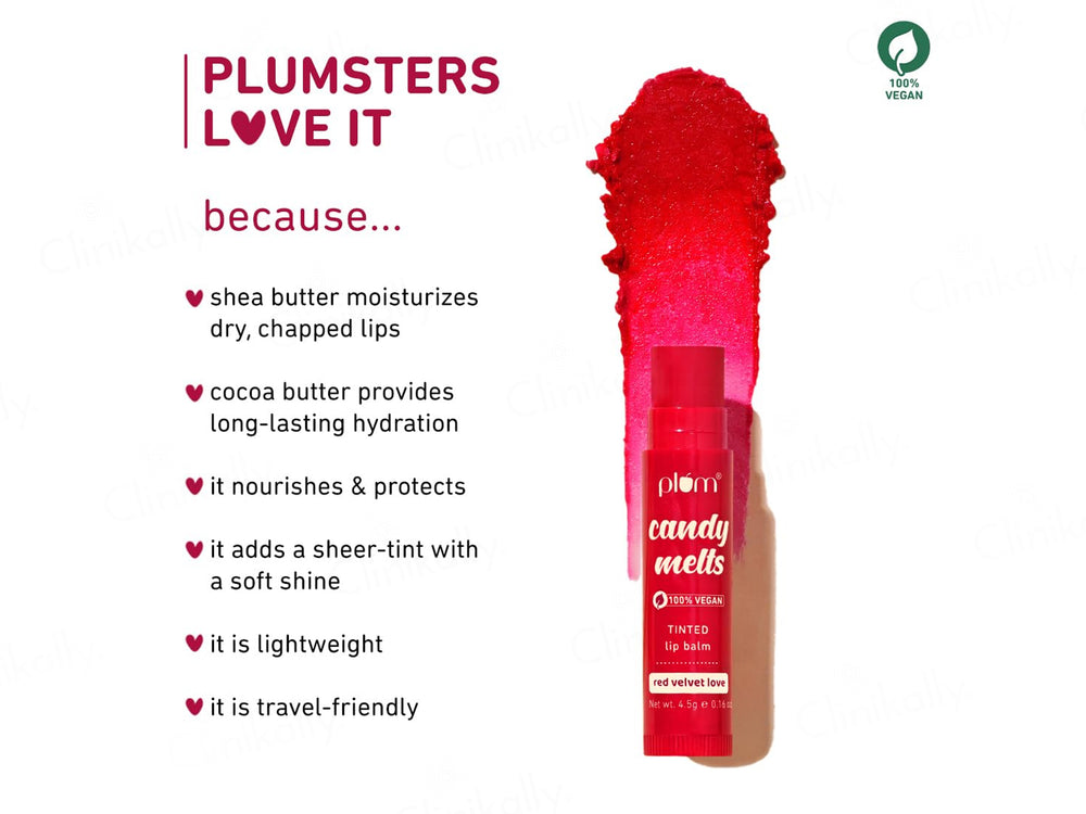 Plum Candy Melts Red Velvet Love Tinted Lip Balm