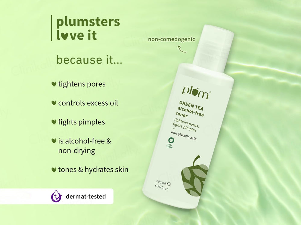 Plum Green Tea Alcohol-Free Face Toner With Glycolic Acid