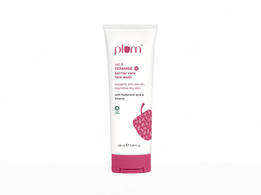 Plum Oat & 1% Ceramide Barrier Care Face Wash With Hyaluronic Acid & Betaine