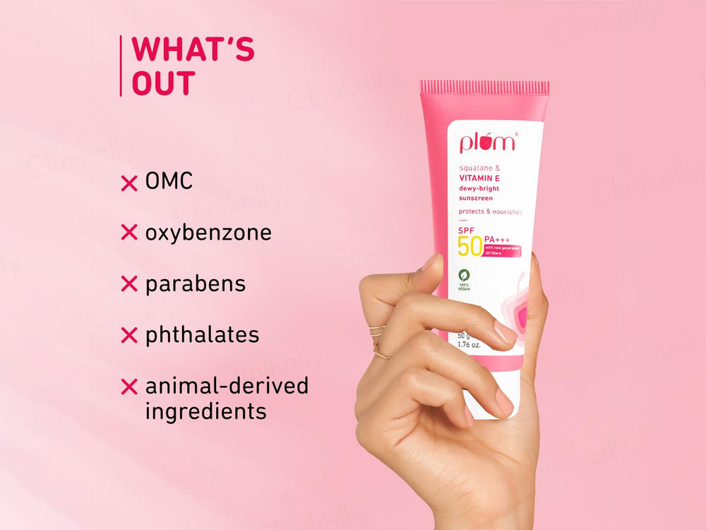 Plum Squalane & Vitamin E Dewy-Bright Sunscreen SPF 50 PA+++