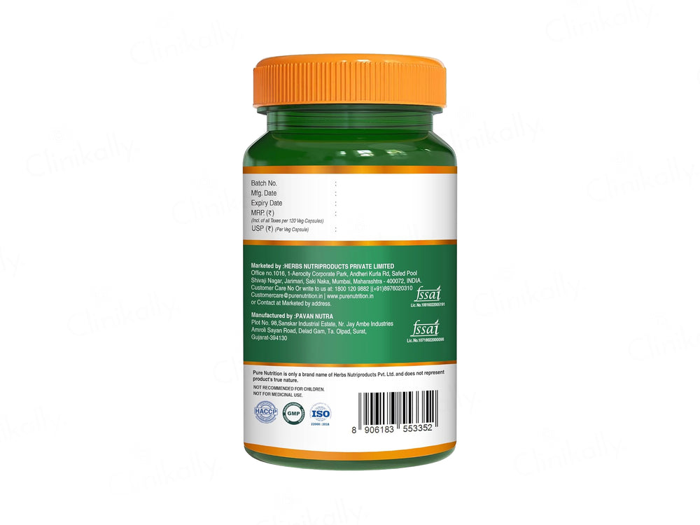 Pure Nutrition 100% Chelated Boron 3mg Veg Capsule