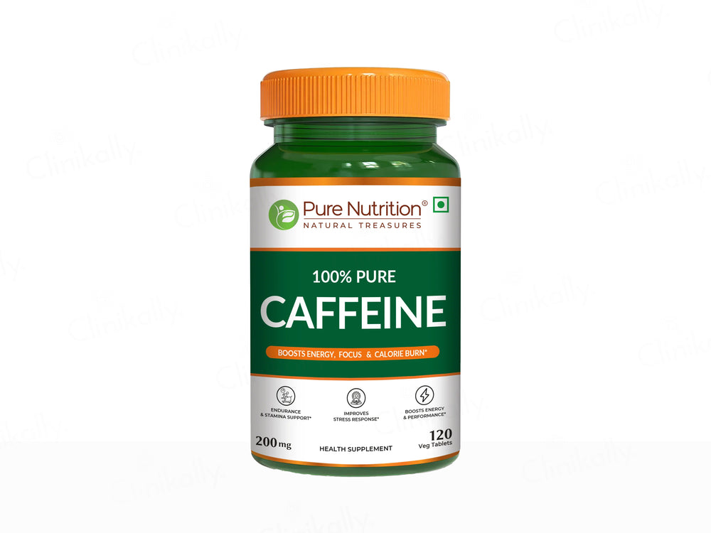 Pure Nutrition 100% Pure Caffeine 200mg Veg Tablet