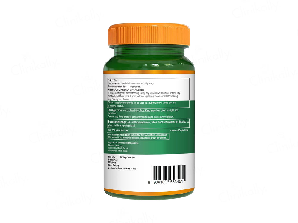 Pure Nutrition Activated Charcoal 1200mg Veg Capsule