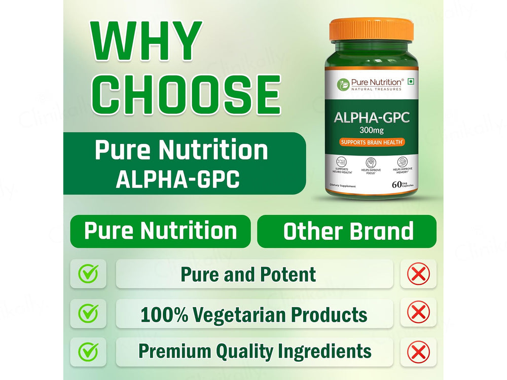 Pure Nutrition Alpha-GPC 300mg Veg Capsule