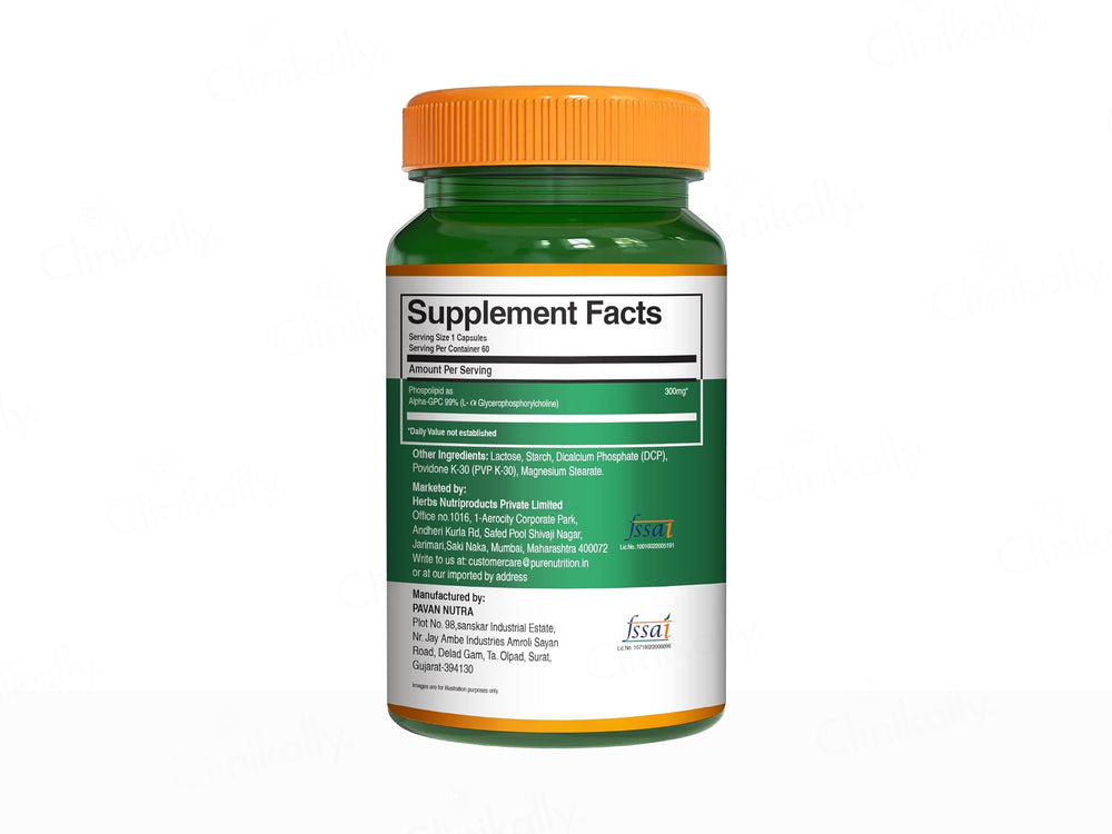 Pure Nutrition Alpha-GPC 300mg Veg Capsule