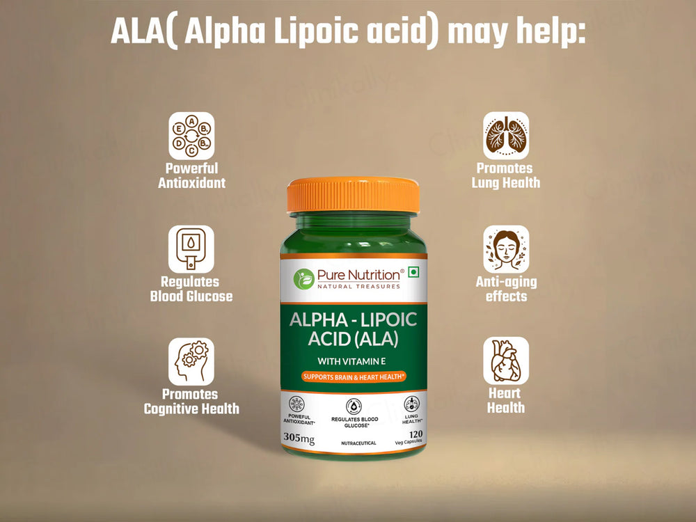 Pure Nutrition Alpha-Lipoic Acid (ALA) 305mg Veg Capsule