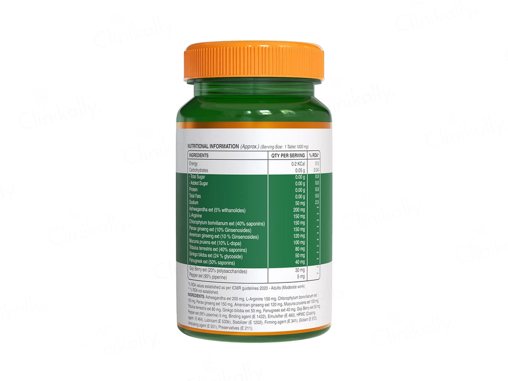 Pure Nutrition Ashwaginseng 1075mg Health Supplement Veg Tablet