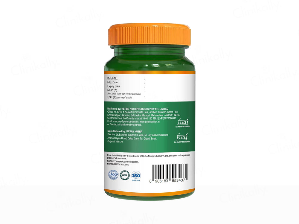 Pure Nutrition Betaine HCL 650mg Veg Capsule