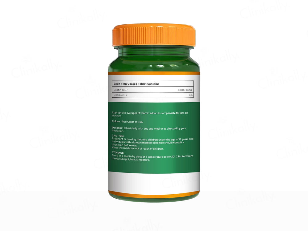 Pure Nutrition Biotin 10000mcg Veg Tablet