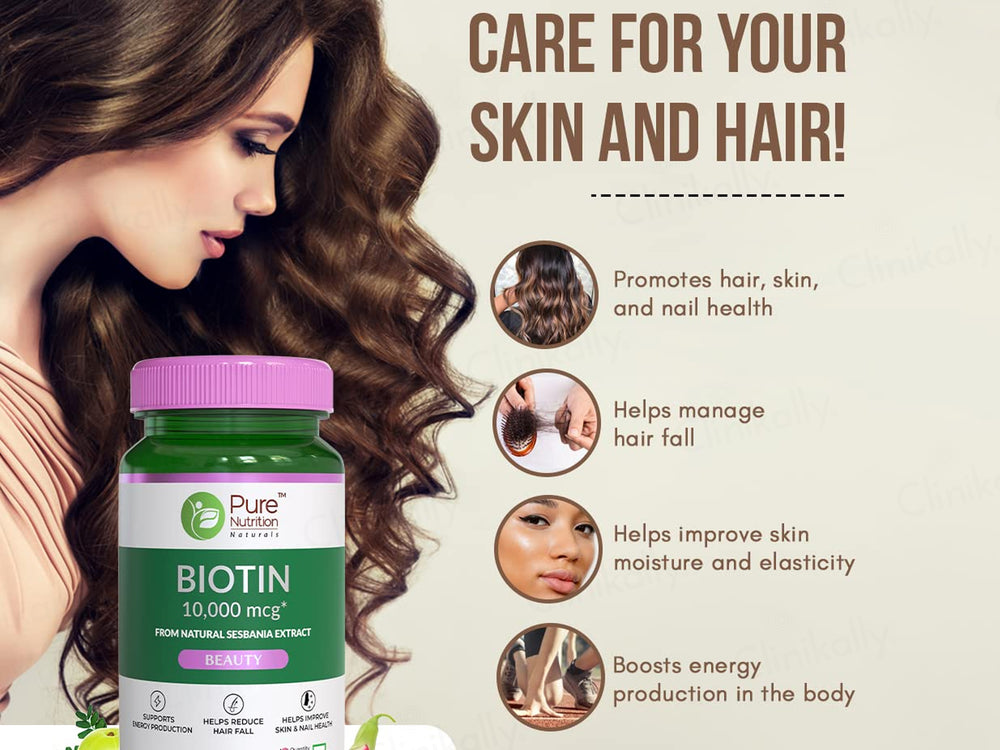 Pure Nutrition Biotin 10000mcg Veg Tablet