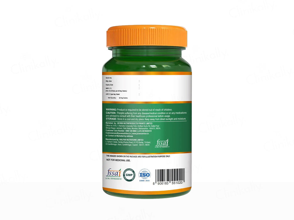 Pure Nutrition Biotin 1000mg With Sesbania Extract Veg Tablet