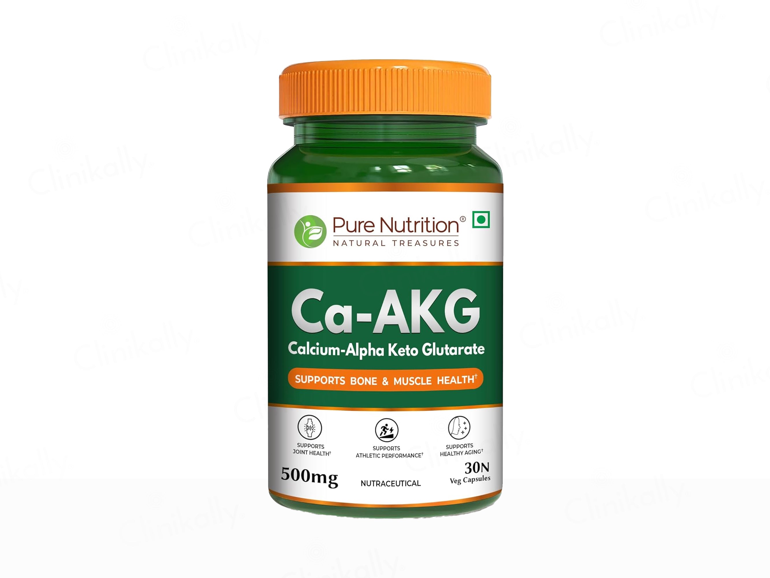 Pure Nutrition Ca-AKG 500mg Veg Capsule