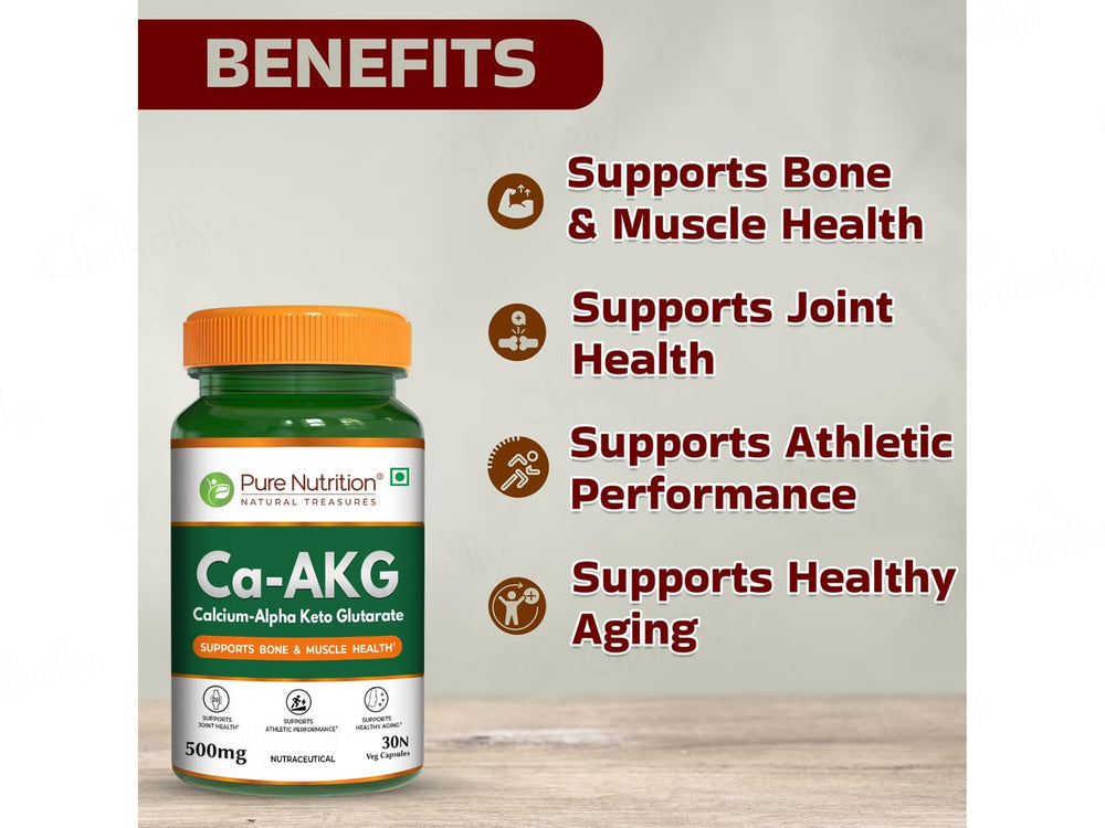 Pure Nutrition Ca-AKG 500mg Veg Capsule