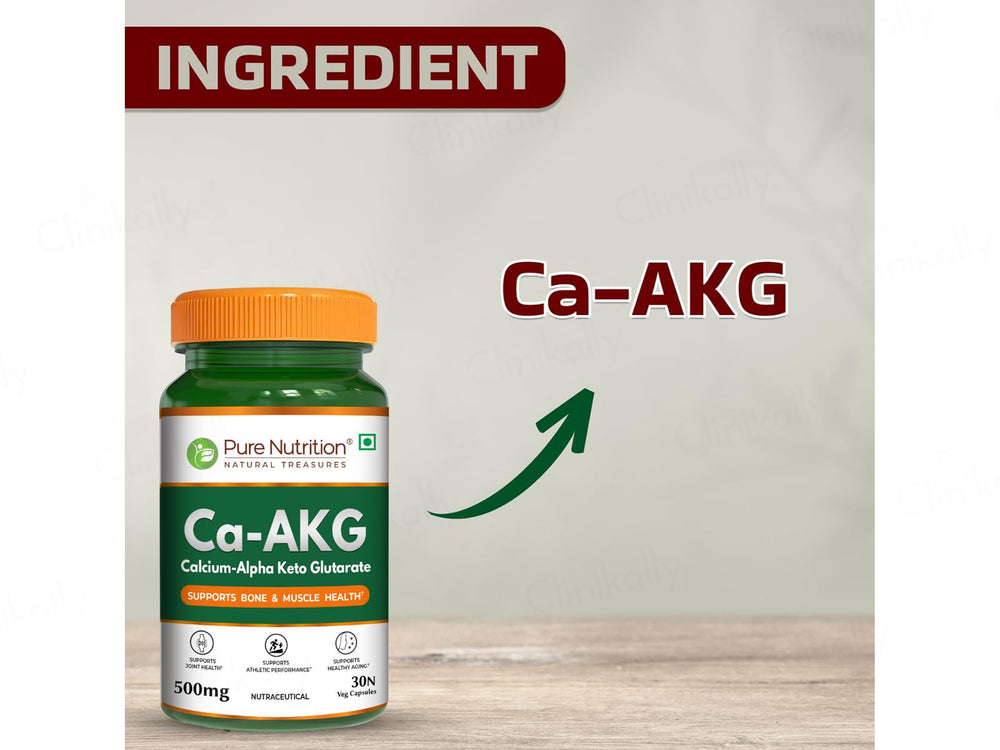 Pure Nutrition Ca-AKG 500mg Veg Capsule
