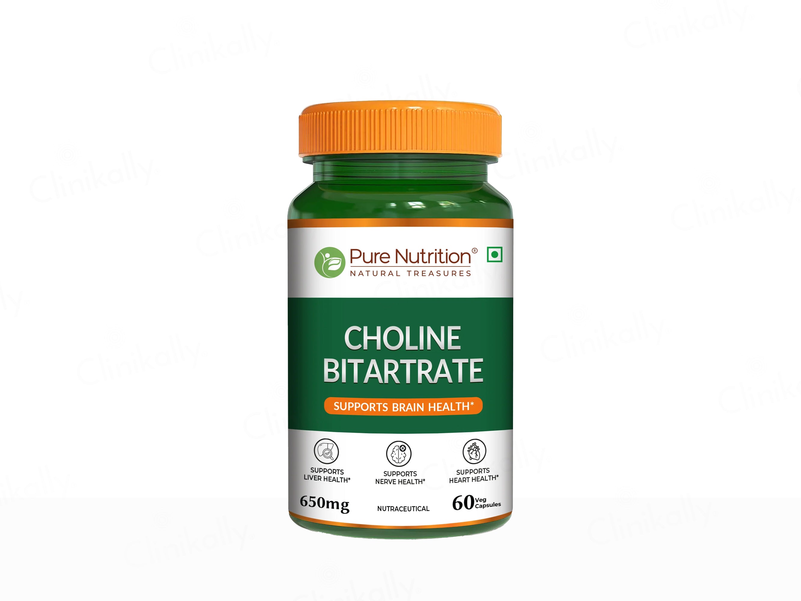 Pure Nutrition Choline Bitartrate 650mg Veg Capsule