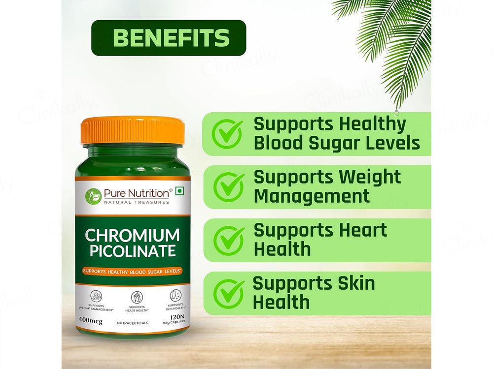 Pure Nutrition Chromium Picolinate 400mcg Veg Capsule