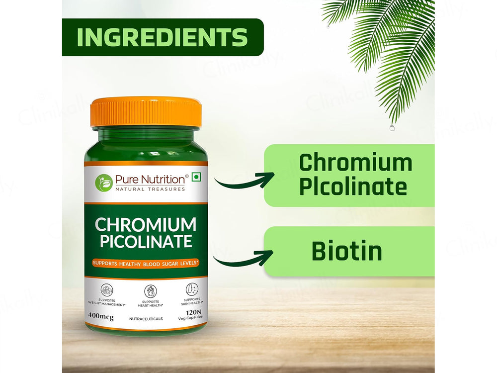 Pure Nutrition Chromium Picolinate 400mcg Veg Capsule