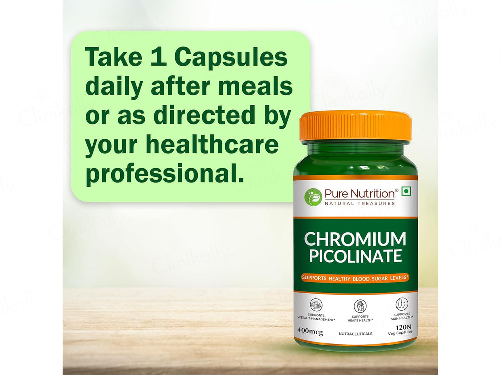 Pure Nutrition Chromium Picolinate 400mcg Veg Capsule