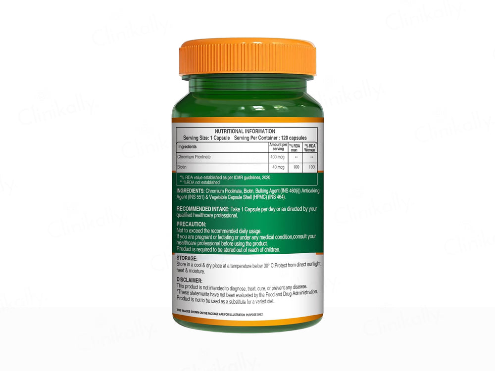 Pure Nutrition Chromium Picolinate 400mcg Veg Capsule