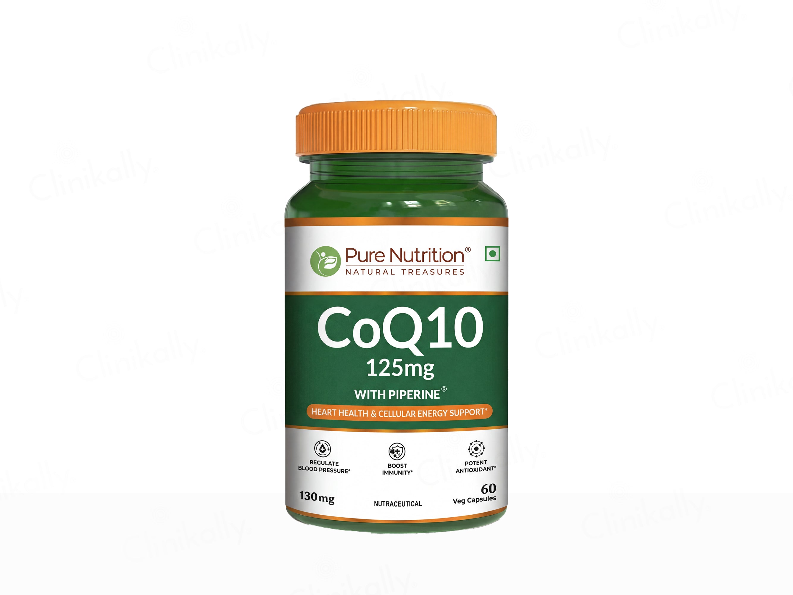 Pure Nutrition CoQ10 125mg With Piperine Veg Capsule