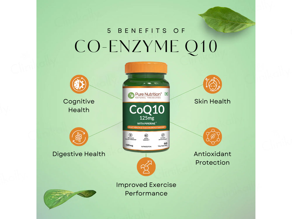 Pure Nutrition CoQ10 125mg With Piperine Veg Capsule