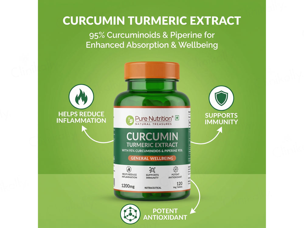 Pure Nutrition Curcumin Turmeric Extract 1200mg Veg Tablet