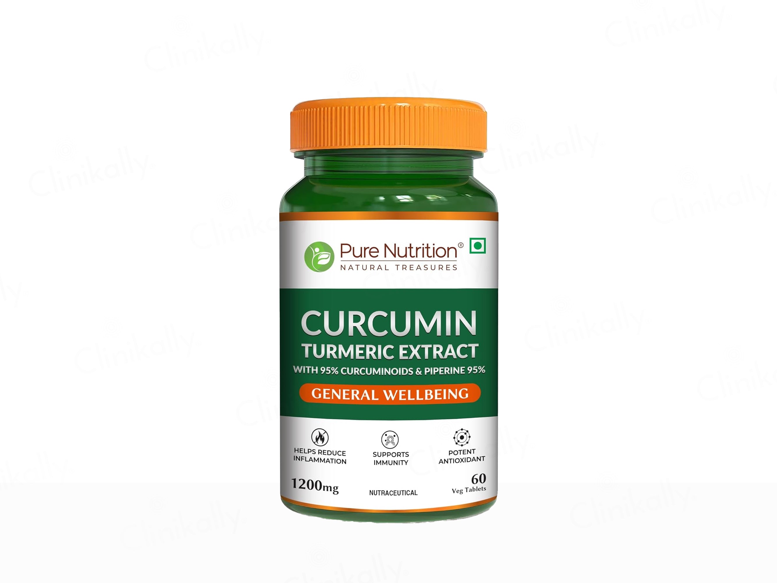 Pure Nutrition Curcumin Turmeric Extract 1200mg Veg Tablet