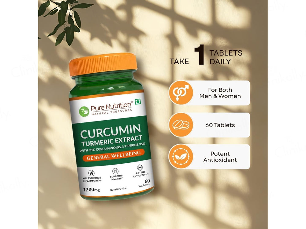 Pure Nutrition Curcumin Turmeric Extract 1200mg Veg Tablet