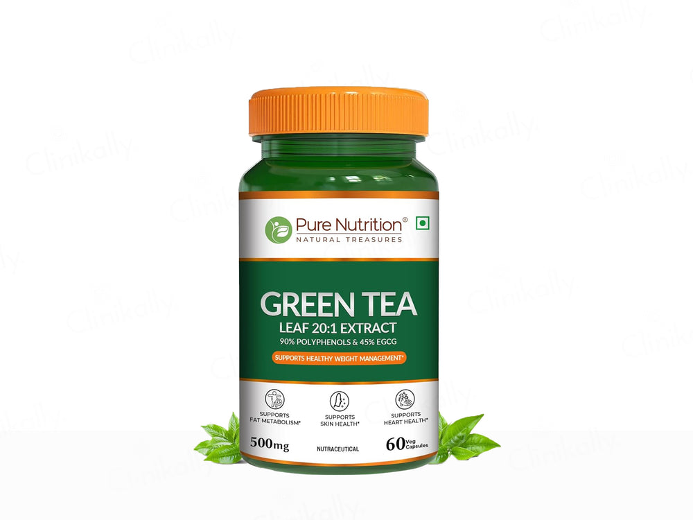 Pure Nutrition Green Tea Leaf Extract 500mg Veg Capsule