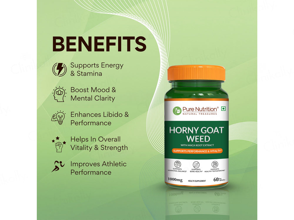 Pure Nutrition Horny Goat Weed 1000mg Veg Capsule