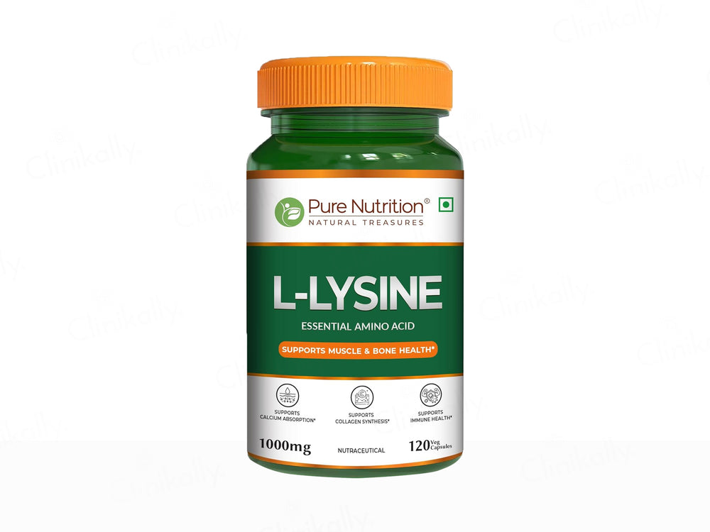 Pure Nutrition L-Lysine 1000mg Veg Capsule