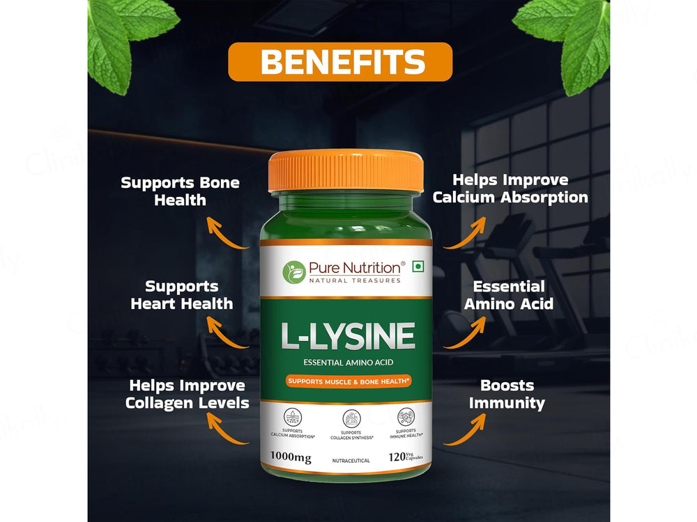 Pure Nutrition L-Lysine 1000mg Veg Capsule