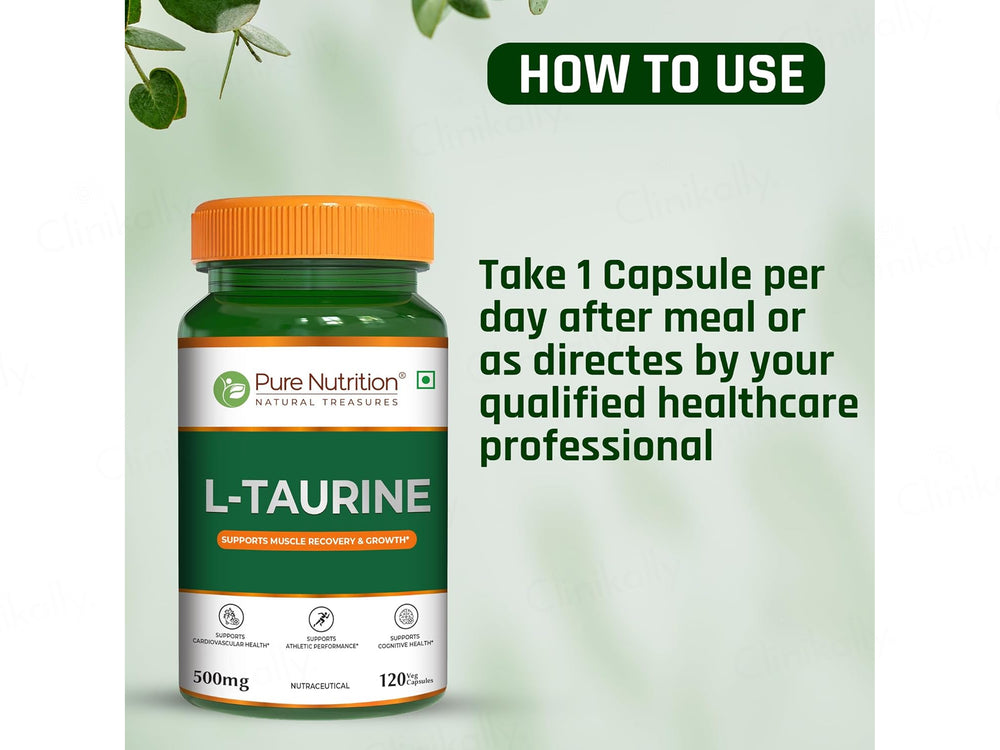 Pure Nutrition L-Taurine 500mg Veg Capsule