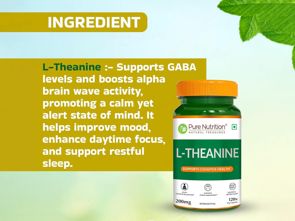 Pure Nutrition L-Theanine 200mg Veg Capsule