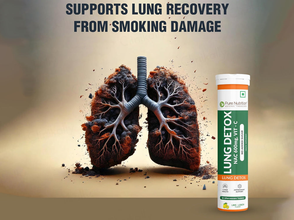 Pure Nutrition Lung Detox Effervescent Tablet - Lime Lemon Flavour