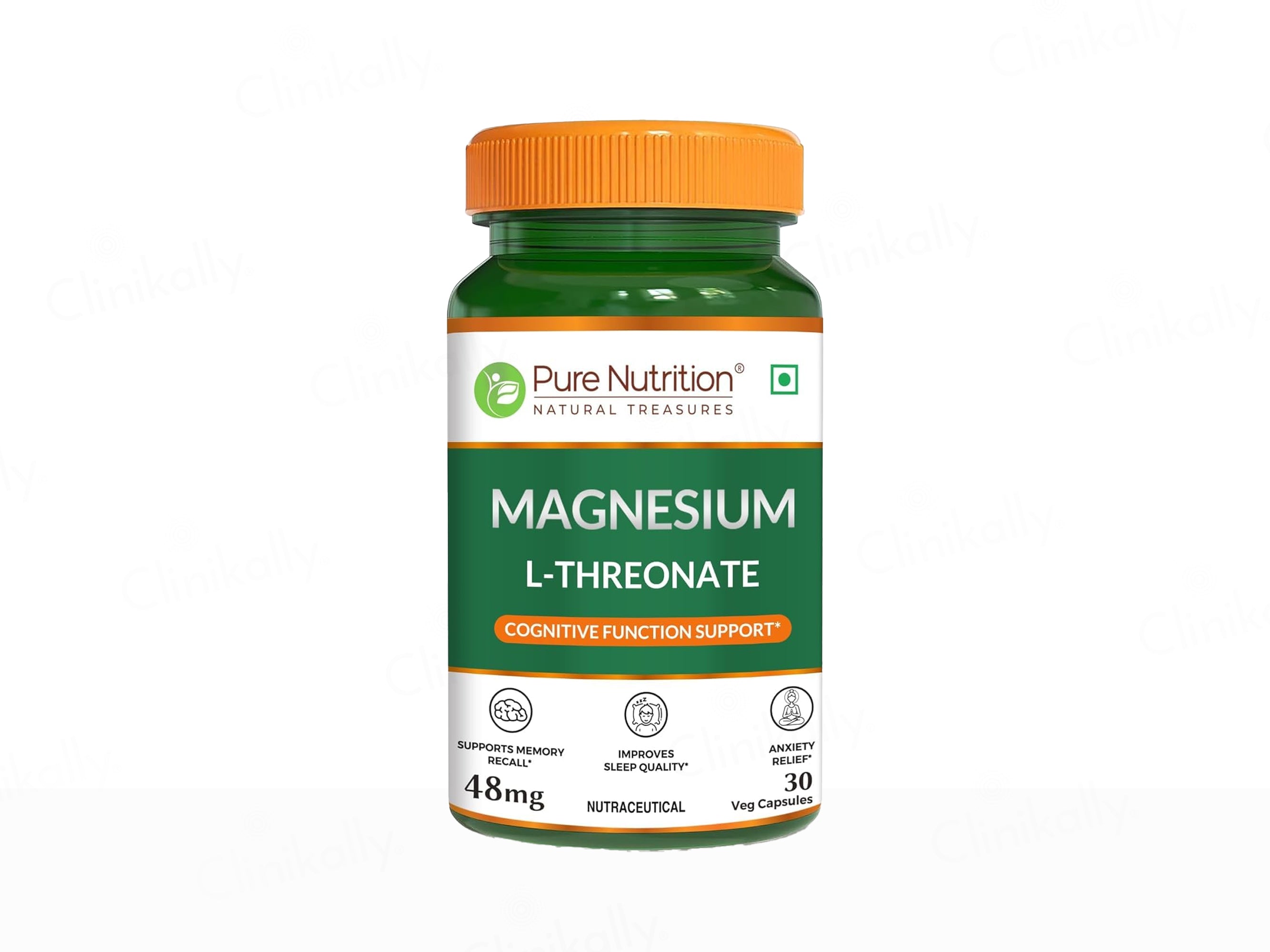 Pure Nutrition Magnesium L-Threonate Veg Capsule