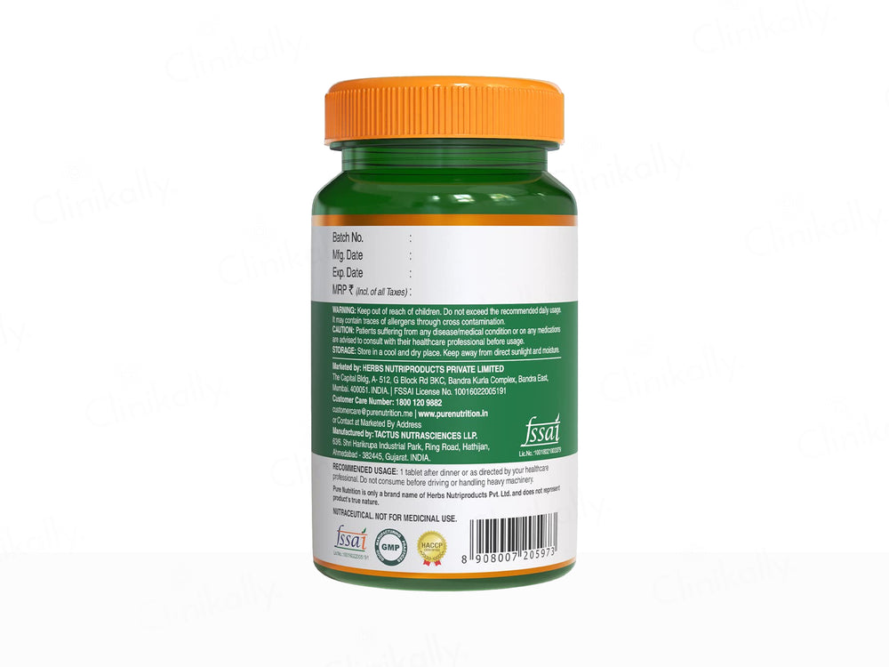 Pure Nutrition Melatonin 5mg + Tagar 250mg & Chamomile Sleep Tablet