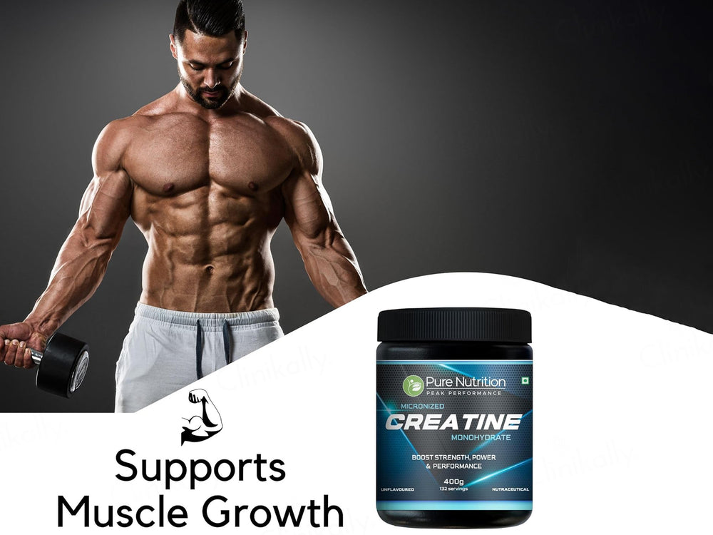 Pure Nutrition Micronized Creatine Monohydrate Nutraceutical Powder - Unflavoured